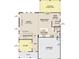 Layout of main floor, including kitchen, breakfast area, Gathering room, study, and flex space at 614 Cottage Landing Dr, Summerville, SC 29485