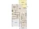 Detailed floor plan featuring a primary suite, multiple bedrooms, open living space, and extended covered patio at 657 Cottage Landing Dr, Summerville, SC 29485