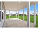 Covered patio with sturdy support columns, offering scenic views of the community and green space at 657 Cottage Landing Dr, Summerville, SC 29485