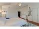 Bedroom showcasing wood floors, bed, dresser with decor, and ceiling fan at 724 Hibbens Grant Blvd, Mount Pleasant, SC 29464
