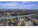 Scenic aerial view of a waterfront neighborhood, with private docks and lush greenery, offering bay access at 886 Piccadilly Cir, Charleston, SC 29412