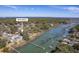 Overhead view of 886 Piccadilly Cir, a waterfront property, featuring a private dock and scenic marshland setting at 886 Piccadilly Cir, Charleston, SC 29412