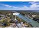 Overhead view of 886 Piccadilly Cir, a waterfront property, featuring a private dock and scenic marshland setting at 886 Piccadilly Cir, Charleston, SC 29412