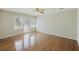 Bedroom featuring natural light, hardwood floors, and a ceiling fan at 100 Lakeview Dr, Summerville, SC 29485