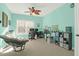Bright bedroom with plenty of natural light, ceiling fan, and ample storage at 1025 Riverland Woods Pl # 116, Charleston, SC 29412