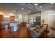 Open-concept lounge area with kitchen, comfortable seating, and modern fixtures for residents' enjoyment at 1025 Riverland Woods Pl # 907, Charleston, SC 29412
