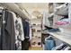 Well-organized walk-in closet with ample shelving and hanging space for clothing and accessories at 109 Buckingham Ave, Summerville, SC 29485