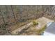Birds eye view of the backyard and palm tree enclosed by a fence at 1174 Old Field Dr, Summerville, SC 29483