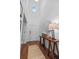 Bright foyer with high ceilings, wood floors, entry table with lamp, and stylish decor at 1309 Belgian Draft Dr, Mount Pleasant, SC 29466