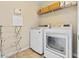 The laundry room features a modern washer and dryer, and convenient storage shelves at 1309 Belgian Draft Dr, Mount Pleasant, SC 29466