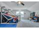 A bonus room with carpet and games for entertainment at 131 Swaying Palm Dr, Summerville, SC 29485