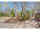 Beautiful, partially-wooded backyard area, featuring a shed, colorful plants and fence at 146 Picard Dr, Ladson, SC 29456