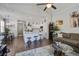 Open-concept living space with a view of the modern kitchen and dining area at 156 Woodward Rd, Goose Creek, SC 29445