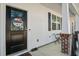 Cozy front porch with decorative welcome sign at 158 Spencer Cir, Summerville, SC 29485