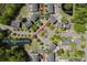 A beautiful aerial view of the property and neighborhood showing roundabout and access to Hwy 17 and Bees Ferry at 1587 Bluewater Way, Charleston, SC 29414