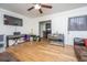 Spacious living area with hardwood floors and an open layout, perfect for entertaining at 2671 Houston St, North Charleston, SC 29405