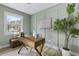 Well-appointed home office featuring updated lighting, and a soothing color palette at 313 Runnymede Ln, Summerville, SC 29485