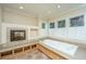 Large Primary bath with a soaking tub, stained glass windows, a fireplace, and tile flooring at 3596 Walter Drive Dr, Johns Island, SC 29455