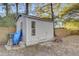 Backyard shed with single door, window and concrete foundation at 402 Corey Blvd, Summerville, SC 29483