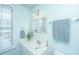 Bright bathroom with a modern vanity, a large mirror, and a refreshing, clean design at 425 Verbena Ave, Summerville, SC 29483