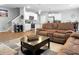 Comfortable living room with a plush sofa, coffee table, and hardwood floors providing a cozy space at 436 Blue Elderberry, Moncks Corner, SC 29461