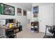 Home office with desk, shelves, and motivational wall art at 436 Blue Elderberry, Moncks Corner, SC 29461