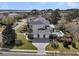 Aerial view of beautiful landscaped home with a pool and a three car garage at 4922 Sound View Dr, Mount Pleasant, SC 29466