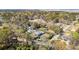 Aerial view of home showcasing wooded lot and proximity to waterway at 523 Coaxum Rd, Mount Pleasant, SC 29464