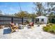 Beautiful backyard patio with stylish outdoor furniture and a built-in grill station at 523 Coaxum Rd, Mount Pleasant, SC 29464