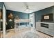 Cozy bedroom with stylish bunk beds, muted gray walls, and a playful rug, creating a fun and inviting space at 523 Coaxum Rd, Mount Pleasant, SC 29464