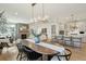 Open-concept living space featuring a dining area, kitchen, and living room with fireplace at 523 Coaxum Rd, Mount Pleasant, SC 29464