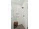 Modern shower with white subway tile, glass enclosure, and built-in niche offers a clean and refreshing space at 523 Coaxum Rd, Mount Pleasant, SC 29464