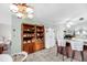 Kitchen view with bar seating and breakfast area near kitchen at 702 E Erie Ave, Folly Beach, SC 29439