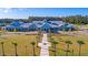 Stunning aerial view of the community center with manicured lawns and palm-lined entrance at 733 Spring Highlands Dr, Summerville, SC 29486