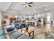 Open concept living space showcasing seamless flow between kitchen, dining, and living areas, perfect for entertaining at 733 Spring Highlands Dr, Summerville, SC 29486
