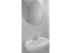 Bathroom sink with chrome faucet and a large, round mirror at 8147 Shadow Oak Dr, North Charleston, SC 29406