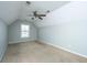 Bedroom with neutral walls, carpeted floor, window and ceiling fan provides a serene and comfortable atmosphere at 8502 Sentry Cir, North Charleston, SC 29420