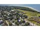 A nice aerial view showing the home near the beach and a historical site at 1302 Middle St, Sullivans Island, SC 29482