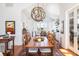 Dining room featuring a large wooden table and a view to a white kitchen at 1302 Middle St, Sullivans Island, SC 29482
