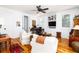 Functional office space features built-in shelves and a comfortable seating area at 1302 Middle St, Sullivans Island, SC 29482