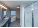 Bright bathroom featuring a shower, tub, vanity with sink, and natural light at 165 Infinity Dr, Dorchester, SC 29437