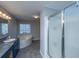 Updated bathroom featuring a separate glass shower, a tub, and a vanity with sink at 165 Infinity Dr, Dorchester, SC 29437