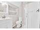 A well-lit bathroom featuring a modern vanity and stand up shower at 1810 Laura Creek Rd, Charleston, SC 29412