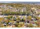 Experience an elevated neighborhood view, showcasing mature trees, neatly arranged homes, and winding roads at 1874 Rifle Range Rd, Mount Pleasant, SC 29464