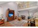 Comfortable living room with wood floors, a vaulted ceiling, and lots of natural light at 188 Bamert St, Summerville, SC 29483