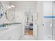 Luxurious bathroom with double vanity, modern fixtures and a glass door shower at 2440 Cat Tail Pond Rd, Seabrook Island, SC 29455