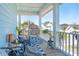 Inviting front porch featuring comfortable seating and stylish decor with an open view at 2545 Hatch Dr, Johns Island, SC 29455