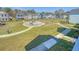 A beautiful aerial view of the neighborhood green space, perfect for outdoor activities at 2739 Calico Bass Ln, Johns Island, SC 29455