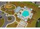 An aerial view showcases the community pool, clubhouse, playground and common areas at 306 Long Pier St, Summerville, SC 29486