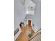Soaring foyer with hardwood floors, a modern chandelier, and a staircase leading to the upper level at 4051 Colonel Vanderhorst Cir, Mount Pleasant, SC 29466